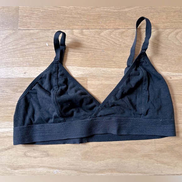 Women's Cotton Modal Classic Bralette in black - Picture 2 of 4